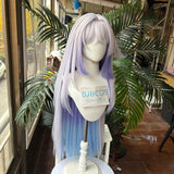 [Styled Wig]Skirk Cosplay Wig Game Genshin Impact Women Light Purple Colorful Long Straight Hair Halloween Carnival Party Wig