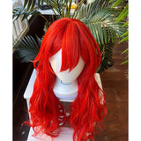 [Styled Wig]Himeko Cosplay Wig Honkai Star Rail HSR Women Red 66CM Hair For Heat Resistant Synthetic Hair Halloween Party Wigs