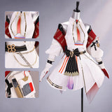 ‌Chisa‌ Cosplay Costume Game ‌Wuthering Waves White And Red Dress Outfit Carnival Halloween Anime Game Role Play Uniform M-3XL‌