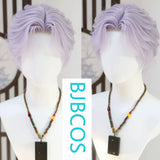 [Styled Wig]Daily male COS versatile short hair set, light purple Japanese and Korean teenage wig set