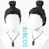 [Styled Wig]Ancient costume hair tie Hanfu COS Taoist Lace Front Wig three pointed lace hair cover