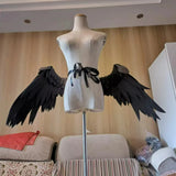 Angel Devil Black Wings Cosplay Costume Women Man Foldable Black Loli Little Wings Wings Cosplay Halloween Carnival Party Prop