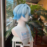 [Styled Wig]Mikhail Char Legwork Costumes Wig Game Honkai Star Rail HSR Man Light Blue Long 70CM Hair Anime Halloween Party