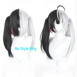 [Styled Wig]‌Lacrimosa Cosplay Wig Game Neverness To Everness Women Black White Double Ponytail Long 58CM Hair Hallowmas Party
