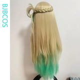 [Styled] Lynae Cosplay Wig 90cm Flax mixed green Long hair Heat Resistant Synthetic Wig+Wig cap Game Wuthering Waves Lynae Hair