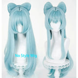 [Styled Wig]Yumemizuki Mizuki Cosplay Wig Game Genshin Impact Woman Long Light Blue Hair 78CM For Party Role Play Halloween Wigs