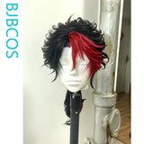 [Styled Wig]Frederick Kreiburg Cosplay Wig Game I dentity V Men Women Black And Red Long 56CM Hair For Halloween Party Wig