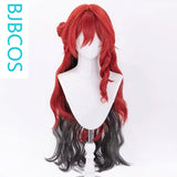 [Styled Wig]Himeko Cosplay Wig Game Honkai: Star Rail HSR Women Long 88cm Red Black Mixed Hair Heat Resistant Synthetic Wig ‌