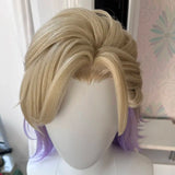 [Styled Wig]Vil Schoenheit Wig Cosplay From Twisted-Wonderland Blonde Purple Mixed Styled Synthetic Hair + Wig Cap