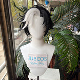 [Styled Wig]Joseph Desaulniers‌ Cosplay Patch Wig Game I Dentity V Women Man Short Black And White Curly Hair Halloween Party