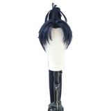 [Styled Wig]Ashes of the Kingdom‌ Blue black Lace Front Wig COS Xiahou Dun wig set with ancient style