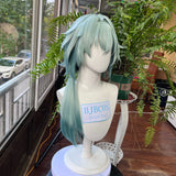 [Styled] Anaxa Wig Game Honkai Star Rail Anaxa Male Cosplay Wig Short Green Hair Halloween Wig