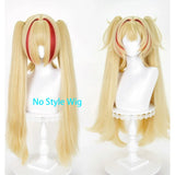 [Styled Wig]Claret Flint Cosplay Wig Game Zenless Zone Zero ZZZ Women With Double Ponytails Golden Red Hair For Halloween Party
