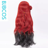 [Styled Wig]Himeko Cosplay Wig Game Honkai: Star Rail HSR Women Long 88cm Red Black Mixed Hair Heat Resistant Synthetic Wig ‌