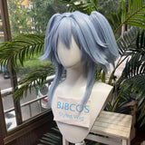 [Styled Wig]Versatile Cosplay Wig Twin Tails Women Light Blue Twin Tails Cosplay Hair Halloween Carnival Party Role Play