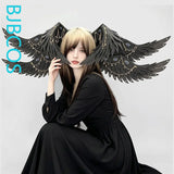 Versatile Wings Cosplay Game Anime Black White Wings Costume Head Prop Halloween Christmas Decoration Party Angel Wings
