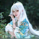 Genshin Impact Cosplay costume featuring White Horse Immortal and Zi Bai Halloween Uniform Carnival Party Play Role Clothes