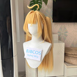 [Styled Wig] High quality Cissia Cosplay Wig Golden long hair Heat Resistant Synthetic Anime Wigs + Wig Cap