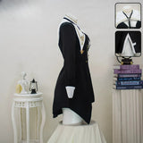 Frieren Cosplay Costume Anime Frieren: Beyond Journey's End Dress【S-3XL】Size Black And White Halloween Party Outfit Women Girls