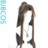 [Styled Wig]Brown Xie Lianchu Wanning Corn Beard Hairy Girl Patch COS Style Wig Set