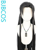 [Styled Wig]Antique style male front lace beauty pointed Lace Front Wig hairstyle wig headband ancient costume COS Han Li