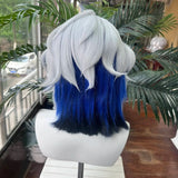 [Styled Wig]Wuthering Waves Galbrena Cosplay Wig WomenBlue Shoulder-length Hair Heat Resistant Fiber Hair Carnival Halloween