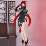 Wuthering Waves Yinlin Game Suit Elegant Cheongsam Dress Uniform Cosplay Costume Halloween Party Role Play Outfit Women