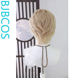 [Styled Wig]Lace Front Wig Small lace men's gold daily COS short hair micro spray fluffy universal wig