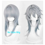 [Styled Wig]Sunday Cosplay Wig Game Honkai: Star Rail HSR Mixed Gray 52CM Hair Heat Resistant Synthetic Halloween Party Wigs