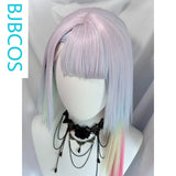 [Styled Wig]‌ Lucy Cosplay Wig 45cm Anime Cyberpunk Edgerunners Cosplay Halloween Multicolor Gradient Heat Resistant Hair Wig