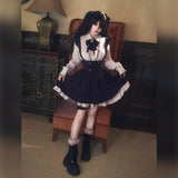 【In Stock】Tokisaki Kurumi Cosplay Costume Anime Date A Live Woman White And Black Lolita Dress Role Play New Halloween Party‌‌