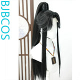 [Styled Wig]Lace Front Wig Mo Ran COS ancient style Hanfu male youth Lang versatile half tied ponytail wig