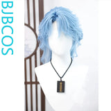 [Styled Wig]Small lace Song Juhan blue daily texture wolf tail COS styling wig set
