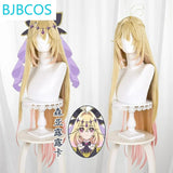 [Styled Wig]Star Detective Precure Senya Luluka Gold Pink Gradient Mid Split Leather Top COS Wig