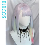 [Styled Wig]‌ Lucy Cosplay Wig 45cm Anime Cyberpunk Edgerunners Cosplay Halloween Multicolor Gradient Heat Resistant Hair Wig