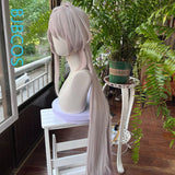 [Styled] Acheron Ultimate Form Cosplay Wig 118cm Long Mix Grey Hair Honkai Star Rail Heat Resistant Synthetic Hair