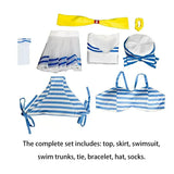 【In Stock】Rem Cosplay Costume Re:Life in A Different World From Zero Women Sexy Summer Beach Mesh Suit Sailor Uniform XS-3XL