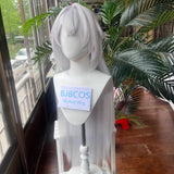 [Styled Wig]Severian Lowell Cosplay Anime Game Zenless Zone Zero Long Silvery White Wigs Fashion Ponytail Hairdo Synthetic