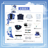 Furina Game Cosplay Costume Genshin Impact with Hat【XS-3XL】Black And White Suits Cosplay for Man Or Women Halloween Outfits