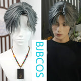 [Styled Wig]Small lace boy haze blue daily COS short hair micro spray fluffy