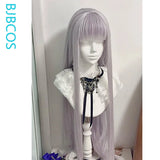 [Styled Wig]Hush Cosplay Wig Game Valorant Women Light Purple Long Straight 65CM Hair With Laser Role Play Halloween Party Wig