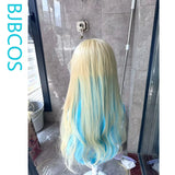 [Styled Wig]Fleurdelys Cosplay Wig Game Wuthering Waves Women Light Yellow Mixed Blue 90CM Halloween Theme Party Cosplay Wig