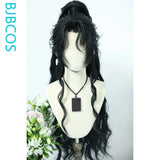 [Styled Wig]Xiao Chiye Hua Cheng Cosplay Full Lace Wig Anime Long High Ponytail Black Curly Hair Ancient Style Halloween Party