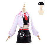 Red Hood Cosplay Pink White Jacket Costume Goddess of Victory: NIKKE Top Skirt Bag Set For Perfromance Halloween Roleplay