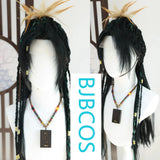[Styled Wig]WHERE WINDS MEET Jiuliu Men (including bell) imitation hand hook COS hairy girl shaped wig cover