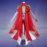 【In Stock】Himeko Cosplay Costume Game Honkai Star Rail HSR Women White And Red Dress Full Set Carnival Uniform Halloween Party‌