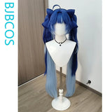 [Styled Wig]‌‌Iuno Cosplay Wig Game Wuthering Waves Woman Long 100CM Mixed Blue Hair Linkage Collaboration New Style Halloween