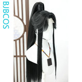 [Styled Wig]Mo Ran Cosplay Lace Front Wig Anime Erha And His White Cat Master Chu Halloween Gifts Black Hanfu Cosplay Wig