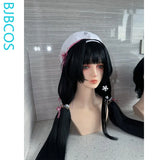 [Styled Wig]Chisa Cosplay Wig Game Wuthering Waves Women 85CM Black Long Hair Swimsuit Halloween Heat Resistant Synthetic Wig