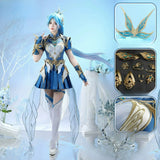 Haotian Hammer Game Cosplay Costume Soul Land Battle Outfit, Full Set Blue Dress Women's Anime & Game Clothing【XS-2XL】